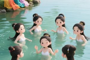 Q版3D民间故事《牛郎织女》AI绘图提示词分享
