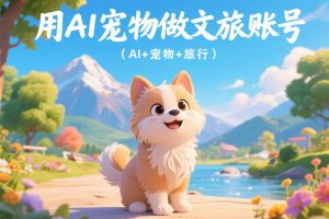用AI宠物做文旅账号(AI+宠物+旅行), 月入五位数