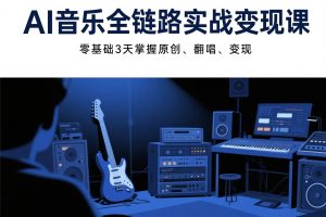 零基础3天掌握原创、翻唱、变现-《AI音乐全链路实战变现课》