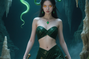 AI画笔下的西游女妖图鉴,分享10组西游记中的女妖精图片与AI绘图提示词