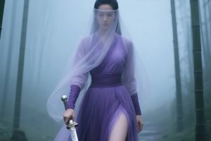 竹林侠影,10组武侠电影中的侠女AI绘图提示词分享
