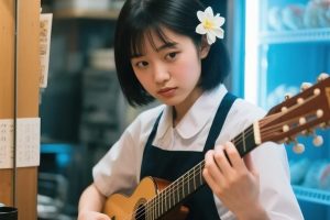 分享10组影视级美少女乐器演奏的AI绘图提示词