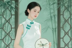 中华旗袍图鉴:10组东方韵味美女AI绘图提示词分享