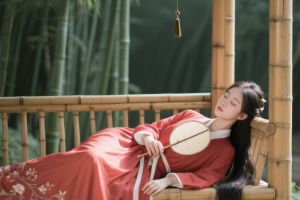 国潮汉服美少女新玩法:10组明制马面裙+团扇+竹林光影AI绘图提示词分享