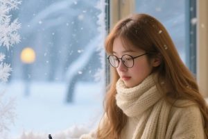 图书馆静读时光:10组文学系眼镜美少女AI绘图提示词分享