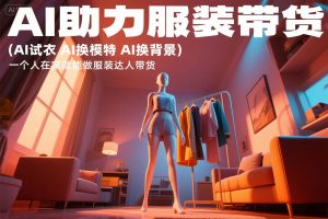 AI助力服装带货,可AI试衣、AI换模特、AI换背景,一个人在家就能做服装达人带货