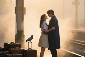 离别前的拥抱:10组车站、行李箱、逆光美少女AI伤感人像绘图提示词分享