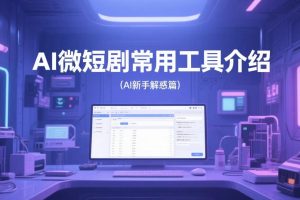 (AI新手解惑篇)AI微短剧常用工具介绍