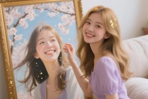 收到礼物的瞬间:10组拆快递、惊喜表情、包装纸+暖光的美少女生活流AI绘图提示词分享