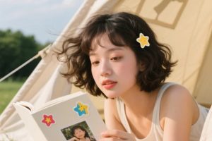 秘密基地的午后:10组帐篷、零食、翻旧相册+自然光的美少女AI治愈系绘图提示词分享